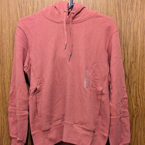 Uniqlo Sweat Pullover Drawstring Hoodie 100% Cotton Pink Unisex Men's XXS
